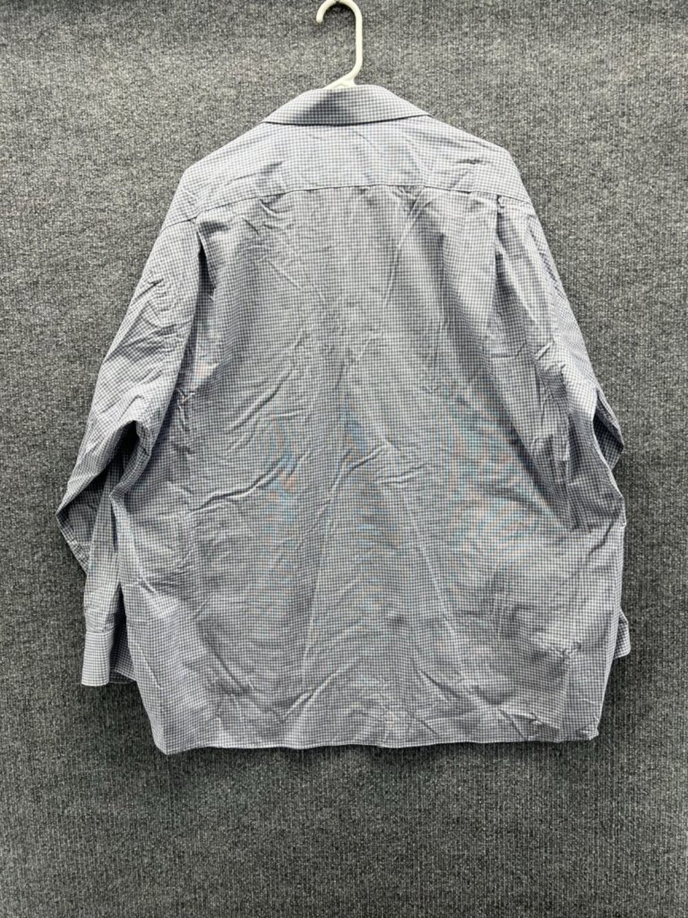 Tommy Hilfiger Dress Shirt Mens XXL Blue Gingham Regular Fit Long Sleeve - Picture 9 of 11